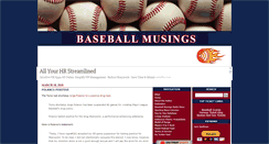 Desktop Screenshot of baseballmusings.com